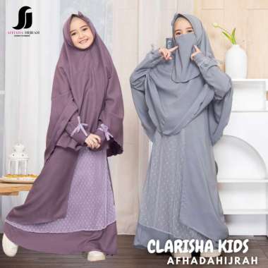Afhadahijrah - Gamis set cadar ANAK CLARISHA 4 magenta