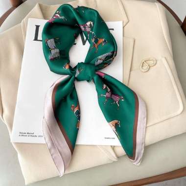 Scarf Mini 70x70 / Scarf Leher / Scarf Tas /High Grade Silk Twilly Motif A