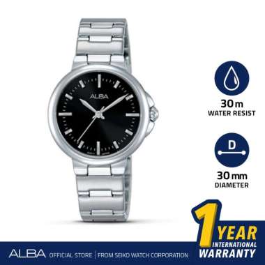 Jam Tangan Stainless Wanita Silver Alba AH8425 Quartz Analog AH8425X1 Original