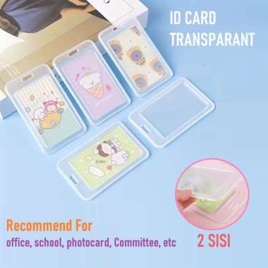 ID Card Case Transparant / Tempat Kartu / Case ID Card Solid 2060D / ID Card Plate Bening / Name Tag