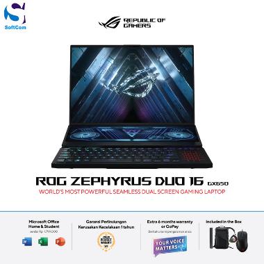 Asus ROG Zephyrus Duo 16 GX650RW R97RM7T Laptop Gaming [AMD Ryzen 9-6900HX/32GB/1TB SSD/RTX3070Ti 8GB/16″/Win 11 Home+OHS 2021] Black