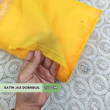 1 METER KAIN SATIN JAS DORMEUIL / DORMIL ENGLAND FURING JAS INTERLINING KUNING GOLKAR