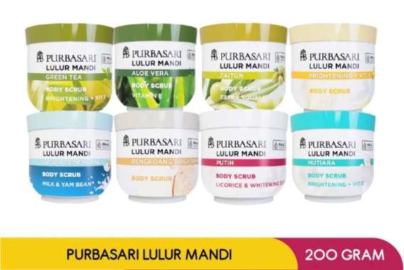 Lulur Mandi Purbasari 235gr BRIGHTENING + VIT E