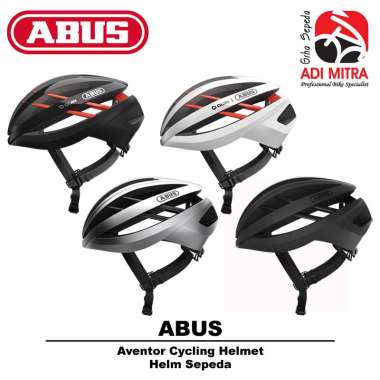 Abus Aventor Cycling Helmet Helm Sepeda M Black Red