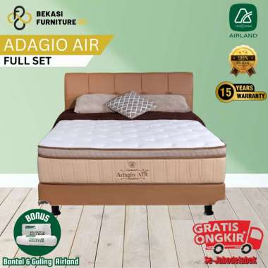 FULL SET Kasur AIRLAND Springbed Adagio Air + divan + sandaran 120 x 200
