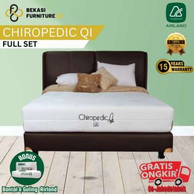 FULL SET Kasur AIRLAND Springbed Chiropedic QI + DIVAN + SANDARAN 120 x 200