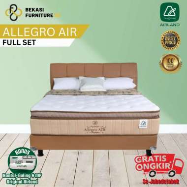 FULL SET Kasur AIRLAND Springbed Allegro Air + divan + sandaran 120 x 200