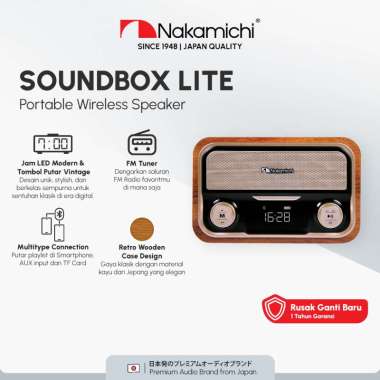 Nakamichi Soundbox LITE Speaker Portable Audio Wireless Bluetooth