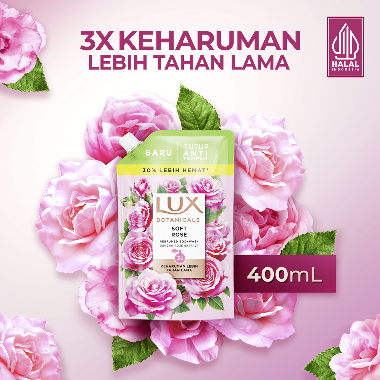 Promo Harga LUX Botanicals Body Wash Soft Rose 400 ml - Blibli