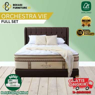 FULL SET Kasur AIRLAND Springbed Orchestra Vie + divan + sandaran 120 x 200