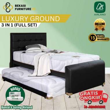 FULL SET Kasur 2IN1 AIRLAND Springbed 2in1 202 Luxury Ground 90 x 200