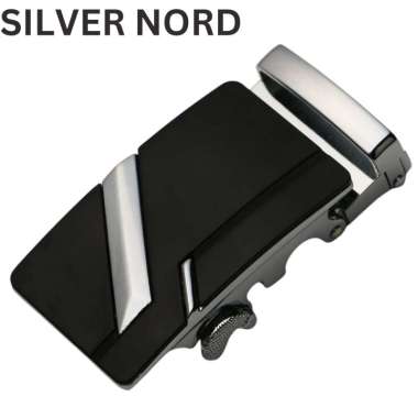 TOKO1973 AUTO BUCKLE kepala gesper IKAT PINGGANG REL ikat pinggang otomatis SILVER NORD
