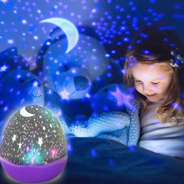 Lampu Tidur Proyektor STAR MASTER Night Lamp Lampu LED Motif Bintang LP03 - Banyak Mode Warna Lampu