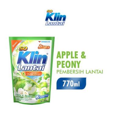 Soklin Pembersih Lantai 1067960 Apple & Peony Hijau Muda Pouch 770 mL -