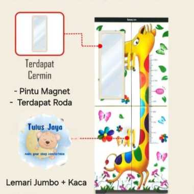 Lemari Pakaian HOMEY Lemari Plastik PREMIUM Susun 4 JUMBO Jerapa4Pintu