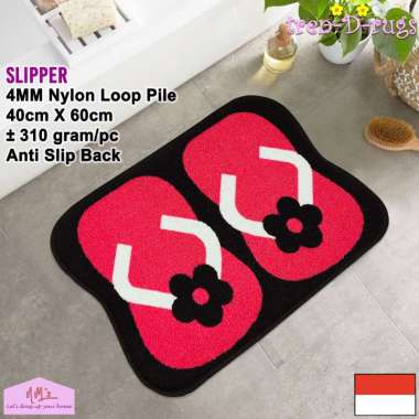 Tren-D-rugs Keset kaki karakter sendal alas lantai pintu depan kamar tidur anti slip 40 x 60 cm - NM