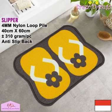 Tren-D-rugs Keset kaki karakter sendal alas lantai pintu depan kamar tidur anti slip 40 x 60 cm - NM