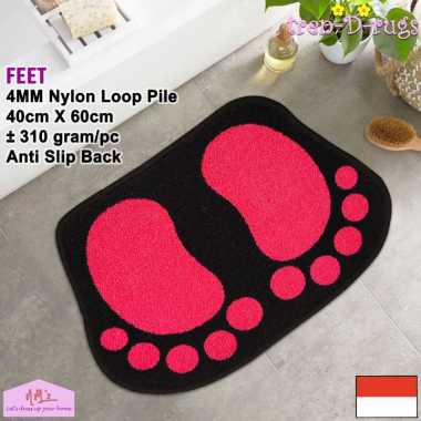 Tren-D-rugs Keset kaki anak karakter alas lantai pintu depan kamar tidur anti slip 40 x 60 cm - NMs 