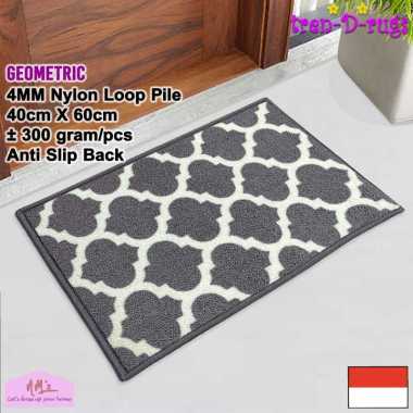 Tren-D-rugs - Keset Kaki alas pintu depan dapur kamar tidur geometris anti slip 40 cm x 60 cm - NMs