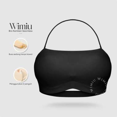 Wimiu BH Seamless Kemben Sport Bra Seamless Sport Bra Wanita Tanpa Kait 100084 Cream XL