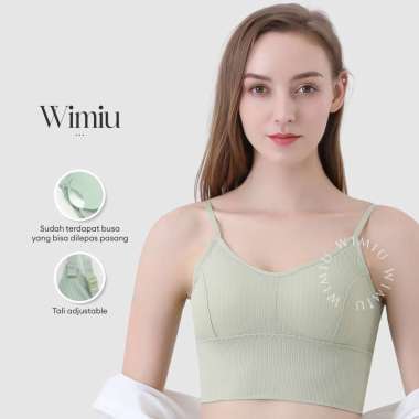 Wimiu Tank Top Tanktop Tangtop Singlet Wanita Crop Top Sport Bra 100085 Green