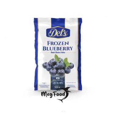 Del's Frozen Blueberry / Buah Blueberi Beku - 500 Gram ( IQF )