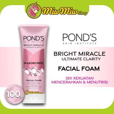 Pond's Facial Foam 100g (Sabun Cuci Muka Ponds 100 gram) Bright Miracle PINK