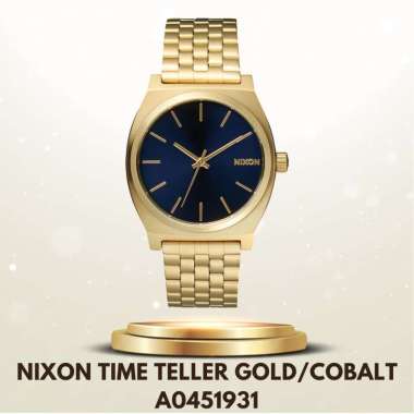 Nixon A0451931 Time Teller Light Gold/Cobalt - Jam Tangan Nixon Original