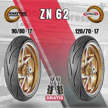 SEPASANG Ban Motor MOGE // ZENEOS ZN62 90/80-17 dan 120/70-17 Tubeless