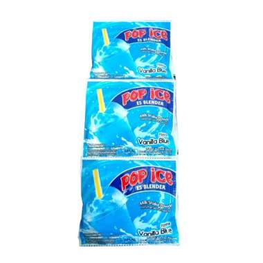 Renceng - Pop Ice Es Blender Bubuk Minuman Boba Vanila Vanilla Blue