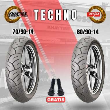 SEPASANG Ban Motor Matic // ASPIRA MAXIO TECHNO 70/90-14 dan 80/90-14 Tubeless