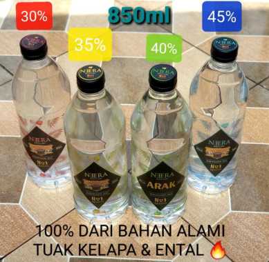 Arak Bali 850ml sulingan dari nira kelapa 100% asli tanpa pengawet dan campuran kimia lain Merah