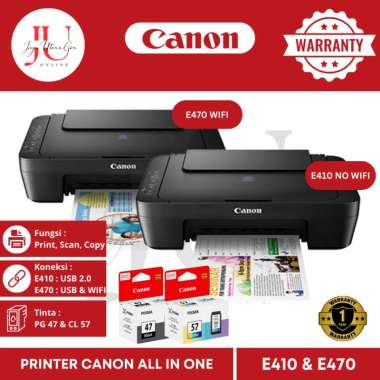Printer Canon Pixma E410 No Wireless / Printer E 410 Canon E-410 / Printer Canon Pixma E470 Wireless