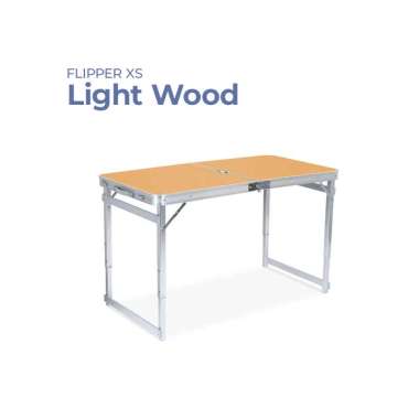 Goto Flipper Table Meja Makan Lipat Set Koper Camping Outdoor Portable XS L WOOD