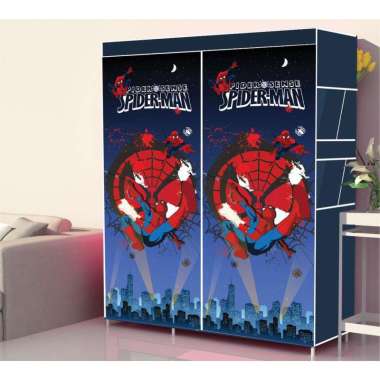 Shenar Lemari Kain Gambar 3d Printing Buka Samping Non Woven Ukuran 105 x 45 x 170 CM Flowerinvase