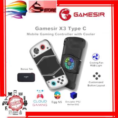 Gamesir X3 type C Mobile Game Phone Controller Cooler can EGG NS emulato Garansi 1Bulan