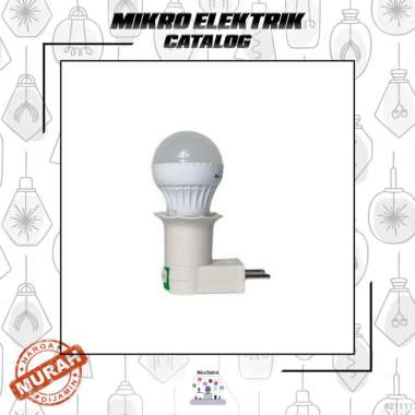 Lampu Tidur 5 Watt 1 Set + Fiting Saklar ON/OFF - Cahaya Putih