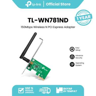 TP-LINK WN781ND Wireless PCI Express Adapter [Original/ 150 Mbps] GREEN