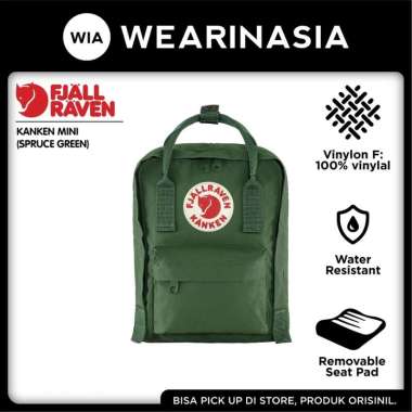 Fjallraven Kanken Mini Tas Ransel Pria Wanita Original Spruce Green