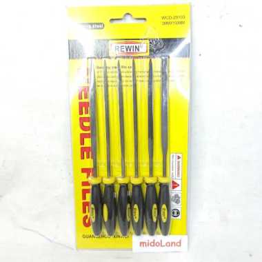 Kikir besi kayu rata setengah lingkaran bulat segitiga kotak set 6pcs