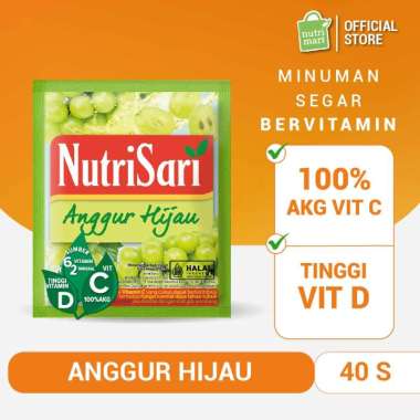 NutriSari Anggur Hijau 40 Sachet - Minuman Buah Vitamin C Vitamin D