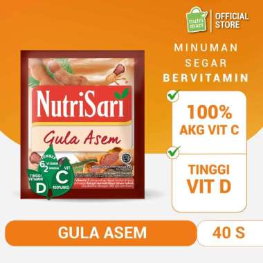 NutriSari Gula Asem 40 Sachet - Minuman Buah Vitamin C Vitamin D