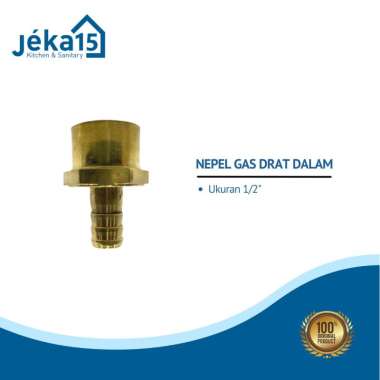 Nepel Selang Gas Water Heater//Nepel Niple 1/2"//Nepel Gas Drat Dalam