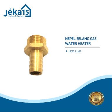Nepel Selang Gas water heater/Nepel Nipple 1/2//Drat Luar