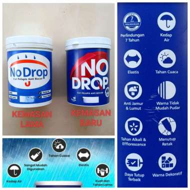 Cat Pelapis Anti Bocor Waterproof No Drop 1 Kg Warna Hitam