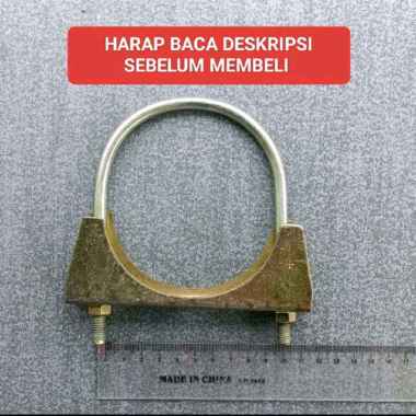 Klem Clamp Pipa Besi 4" Inch U Bolt Knalpot