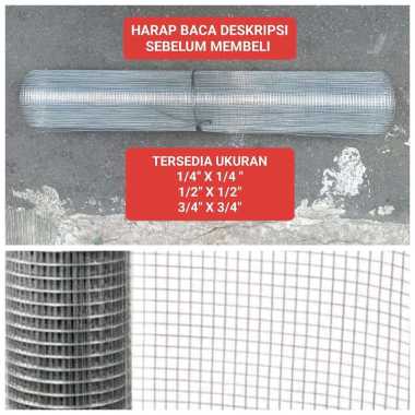 Kawat Loket Ram Galvanis Per Roll Lebar 90 cm Kawat Ayakan 1/4" X 1/4"