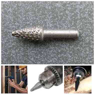 Mata Bor Gerinda Kikir Ukir Pahat Kayu Kerucut Kecil / Rotary Rasp Bur