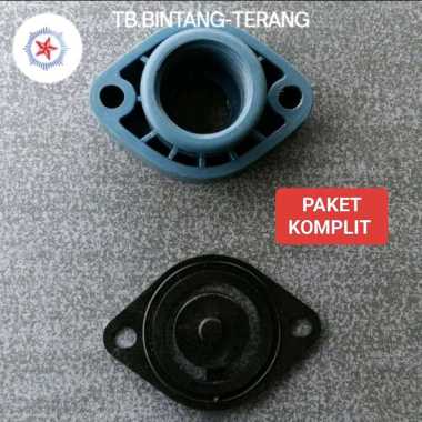 Flange Plenes Inlet Pompa Air Drat 1" Inch +Karet Klep Tabok Hanil Universal Karet Klep Tabok