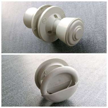 Tarikan Handle Pegangan Bulat Pintu Kamar Mandi Pvc Plastik handle tanam